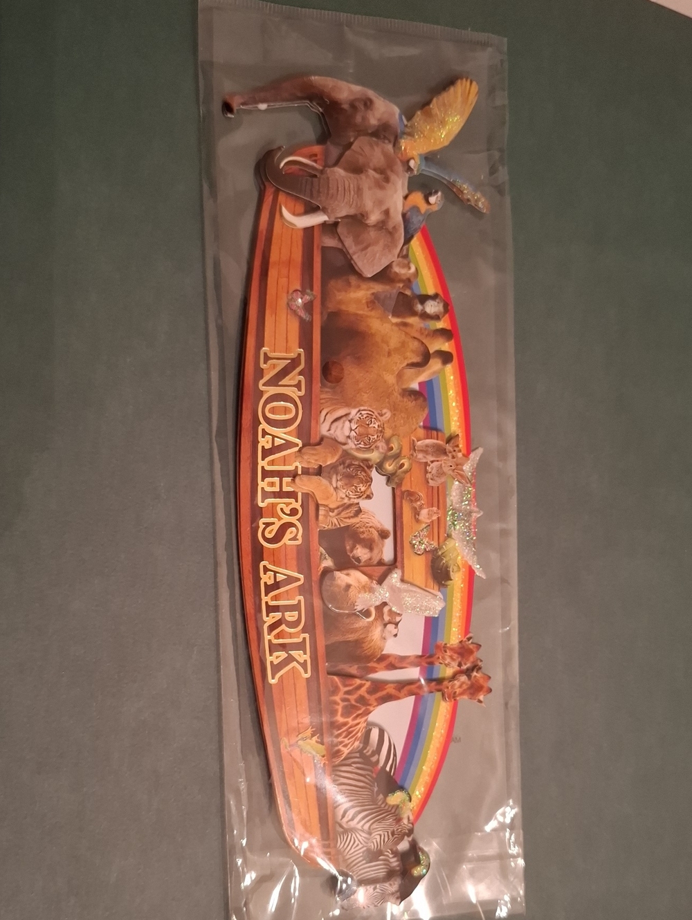 Noah's Ark Large Layered Dimensional Sticker- Colorful Animal Design